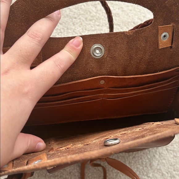 Handmade Tan Leather Mini Bag - Picture 3 of 6